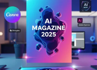 طراحی جلد مجلات دیجیتال با ابزارهای AI در 2025